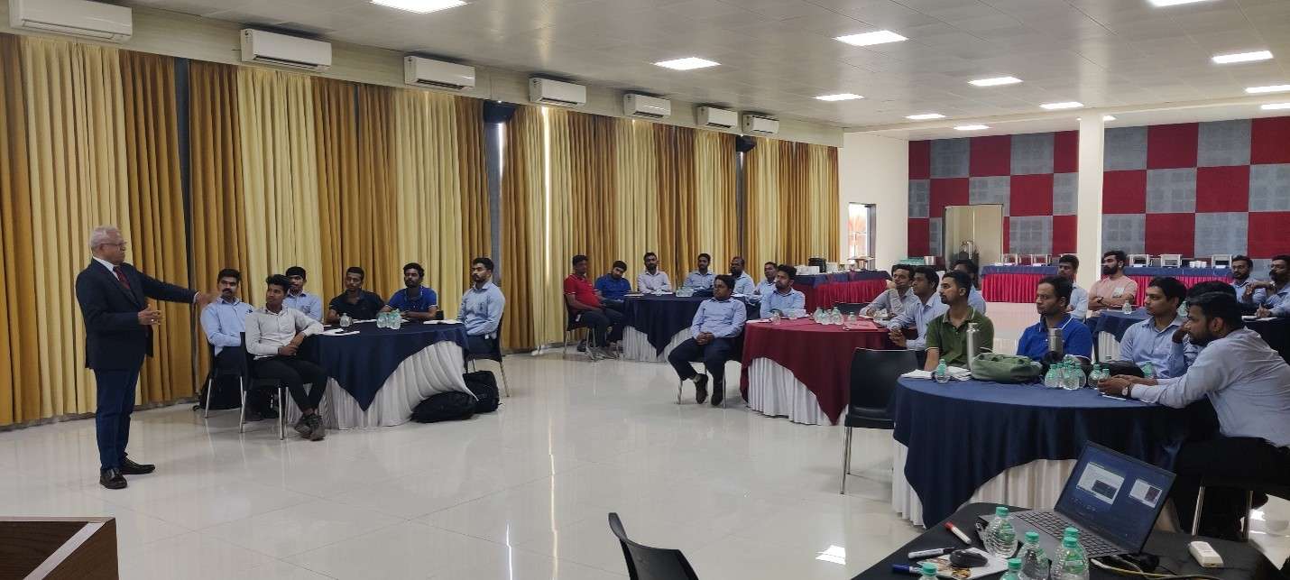 Interactive Safety Training Session With Employees In A Classroom