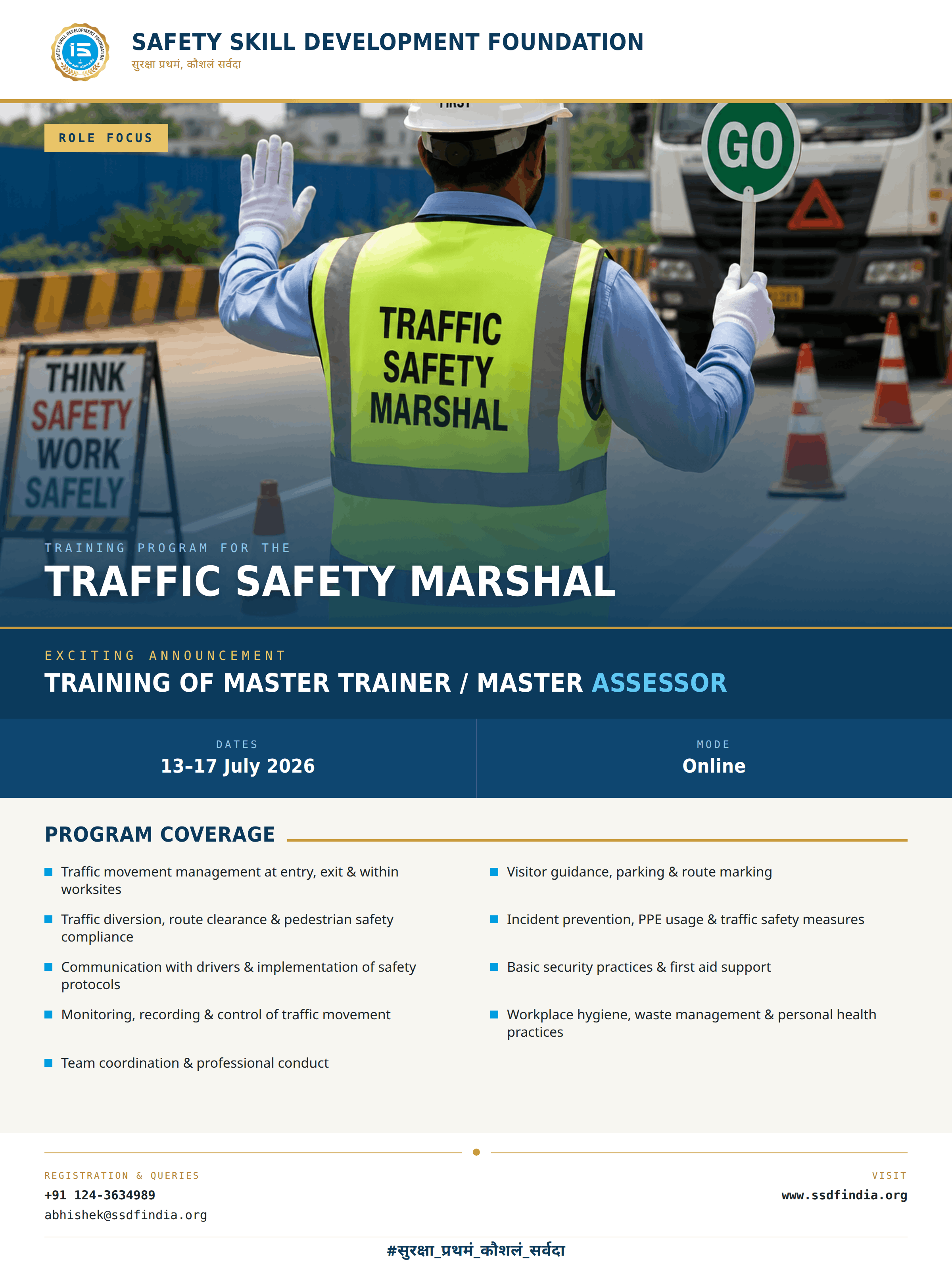 Traffic Safety Marshal Training Program For Master Trainer And Assessor